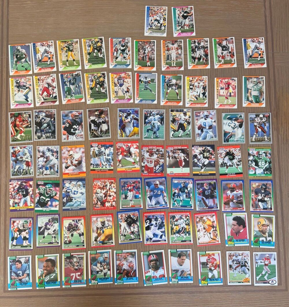 Vintage NFL Football Card Lot 72 Cards Score, Pro Set, Fleer, Topps (1989–1993)